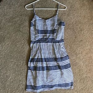 Old Navy Linen Striped Dress